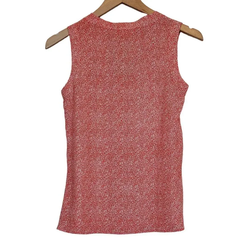 Tory Burch Silk Floral Jasmine Sleeveless Shell Top Blouse Poppy Red Women's 0‎